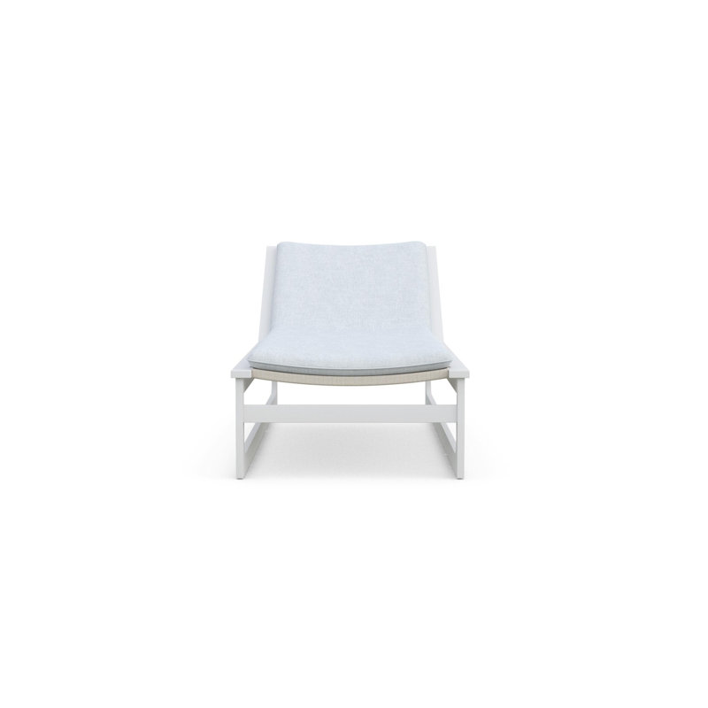 Cozumel Chaise Lounge, Matte White, Arctic