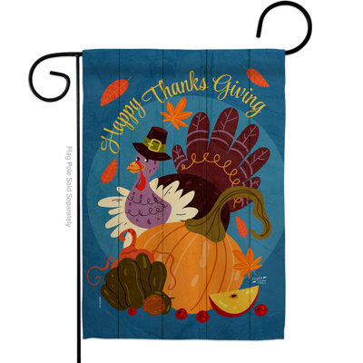 Drapeau de jardin 2 côtés en polyester 18,5 po x 13 po