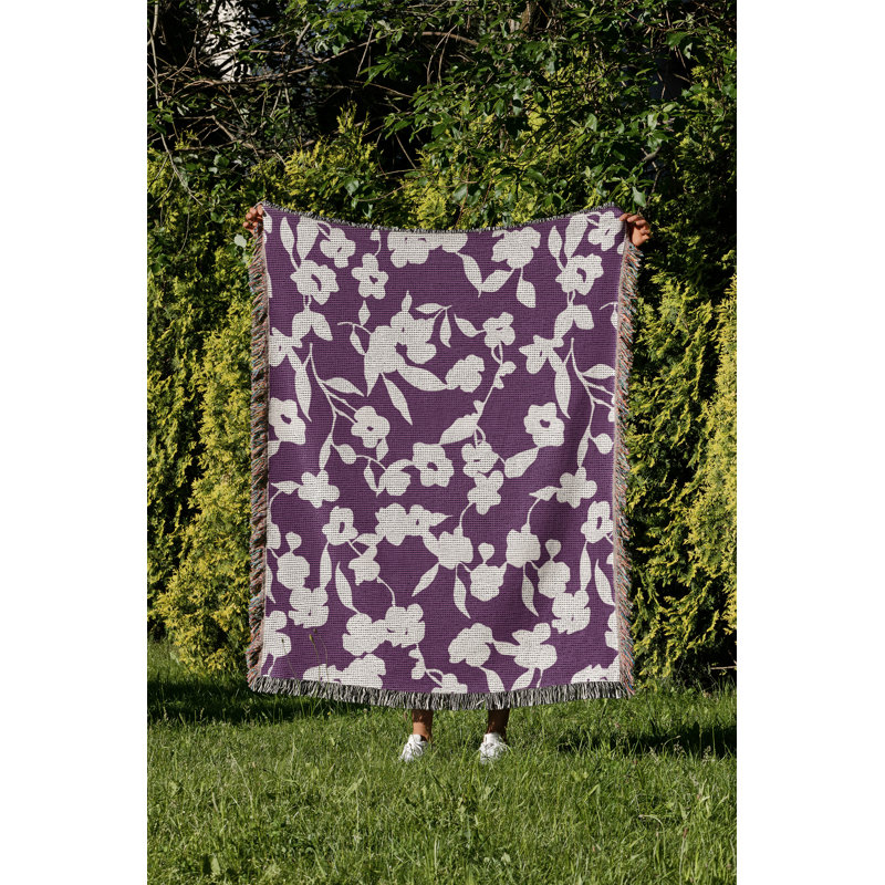 Jeté en coton Vera, 50 x 60, Mauve