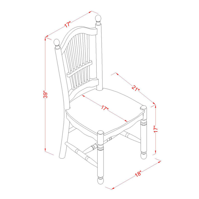 Cobleskill Dining Set, 7 Pieces ( 1 Table + 6 Chairs) , Linen White