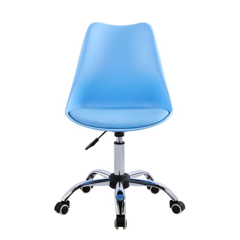 Noblitt Height Adjustable Swivel Office Chair, Blue