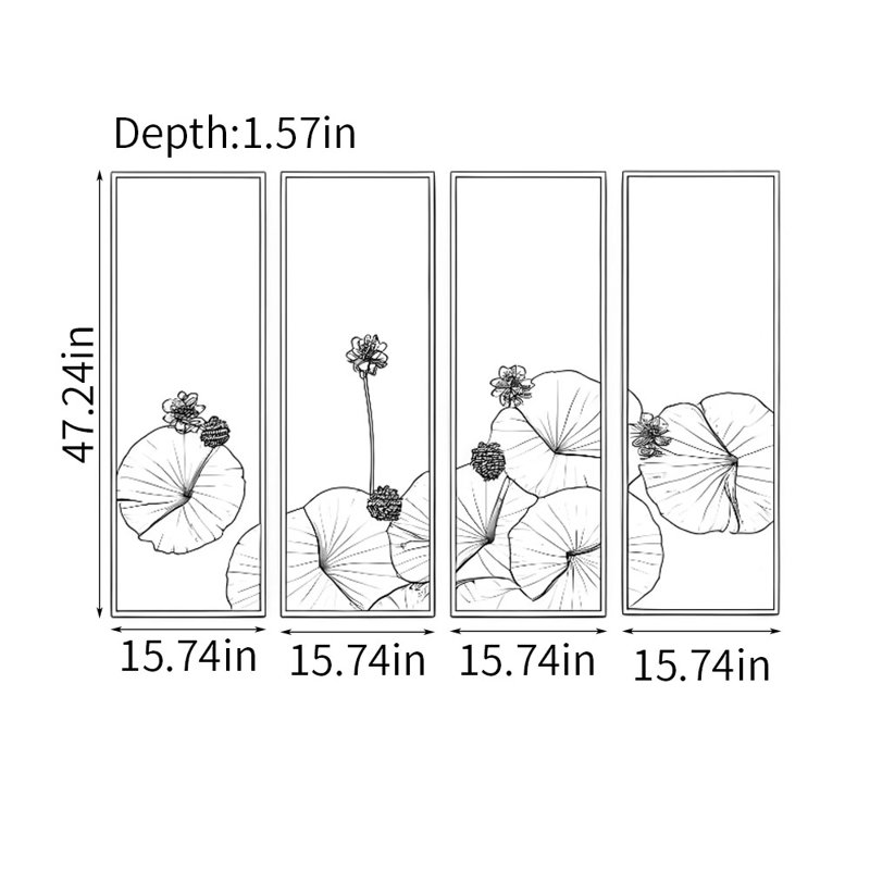 Creative Lotus Wall Decor, White