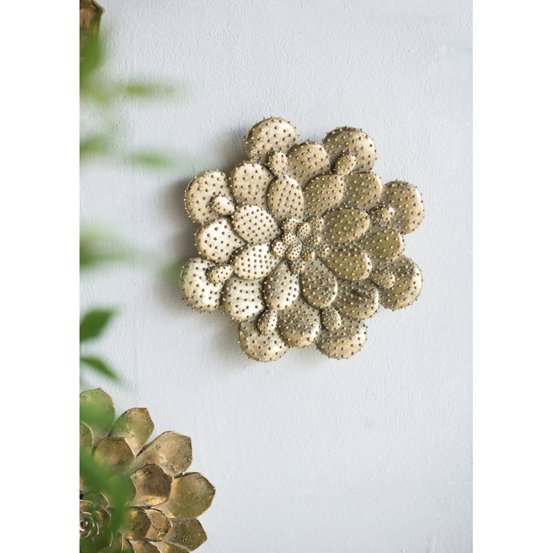 Plaque murale succulente D10X1,6 "