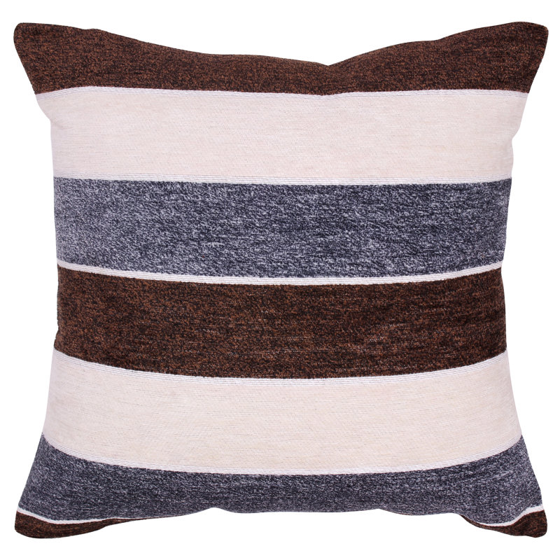 Embroidered Pillow Cover, Brown
