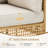 Outdoor Natural Wicker Sofa Boho Patio Sectional Loveseat Furniture Set With Beige Csuhions