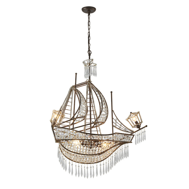 Lustre en cristal Eclectic, Bronze