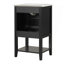 Meuble-lavabo de 20 po avec lavabo, armoire de salle de bain avec porte à fermeture douce, support de rangement et tablette ouverte, noir