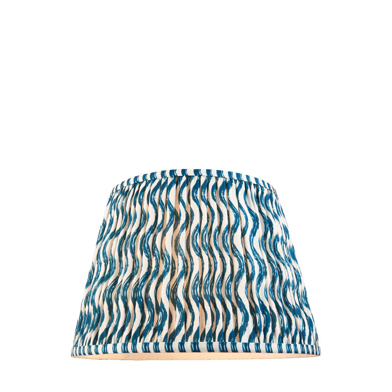 Ripple Lamp Shade, Blue, 24cm H x 25cm W x 35cm D