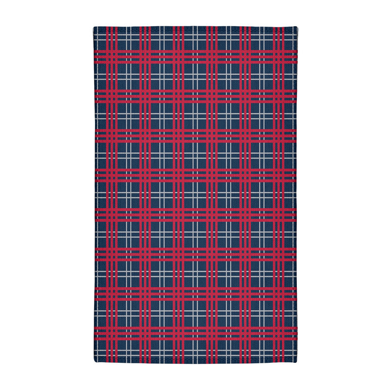 Tapis à carreaux bleu, Rectangle 5 pi x 7 pi