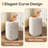 3-Drawer Round Bedroom Nightstand White