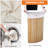 Bamboo Laundry Hamper Large 58L with Removable 3-Section Liner, Foldable Storage Basket with Lid and Handles-1990626008