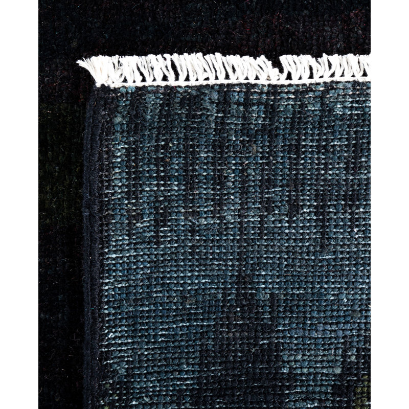 Overdyed One-of-a-Kind 5' 0" x 5' 7" Hand Knotted Area Rug