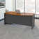 Series C 72W x 36D Bow Front Desk with Mobile File Cabinet