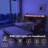 Twin Farmhouse Daybed With Trundle, Sliding Barn Door Headboard, Charging Station & LED Lights-115450849