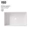 Magnolia Matte Stone White Rectangular Vessel Bathroom Sink with 12'' H Faucet