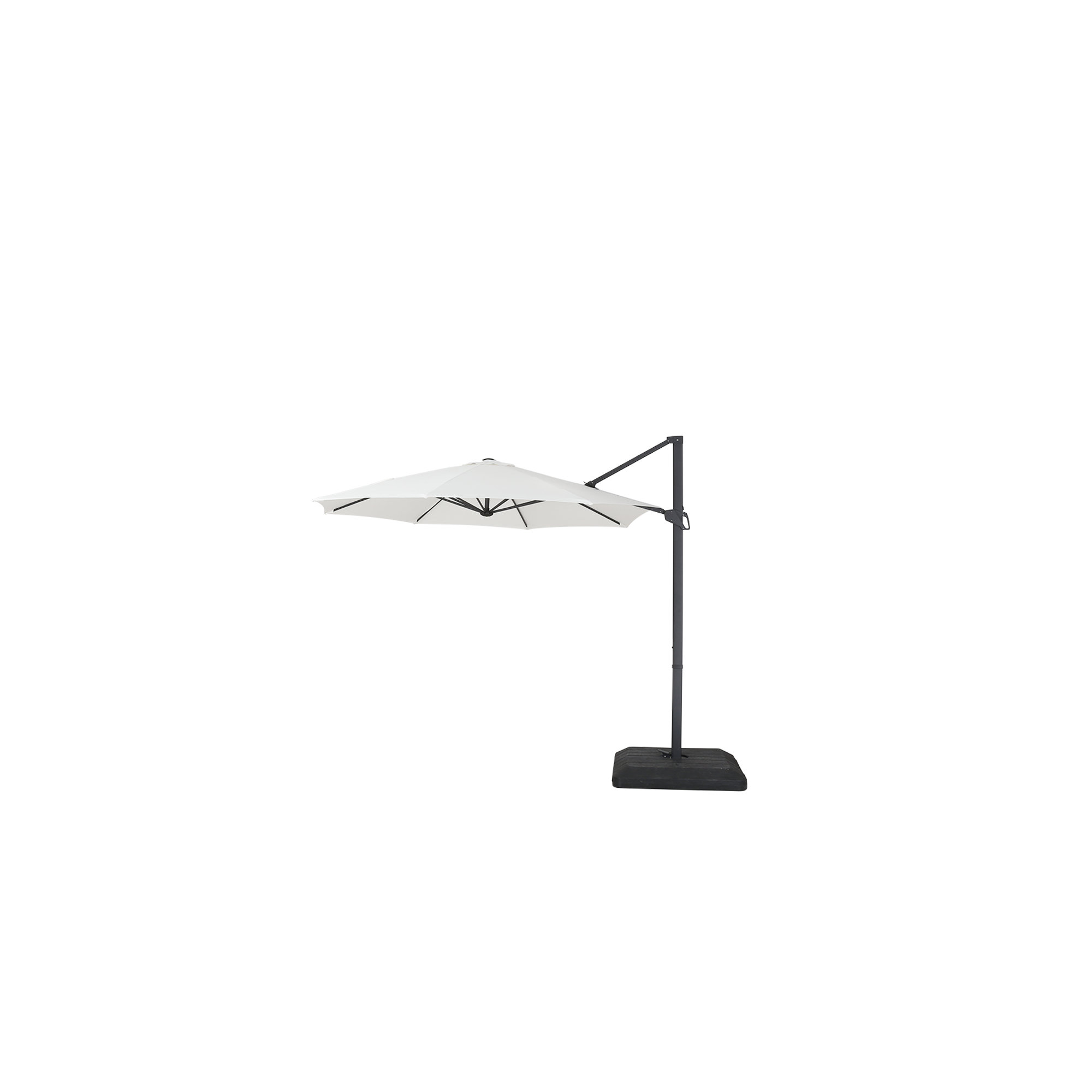 Lillie 10ft Round Cantilever Umbrella, White