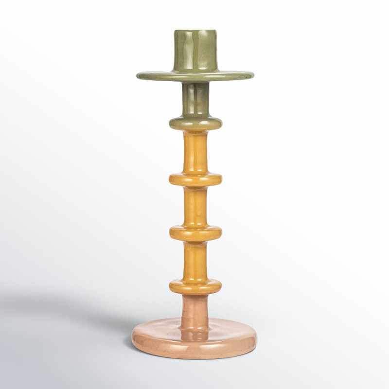 9" H Metal Tabletop Candlestick