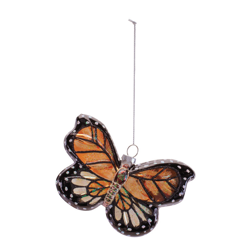 Ornements en verre en forme de papillon (ensemble de 6)
