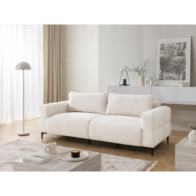 3-seater Sofa Cardea With optic In Soft Textured Fabric And High Seating Comfort