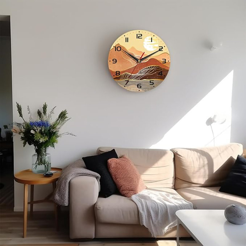 Horloge murale, décoration de cuisine silencieuse de 10 pouces sans tic-tac