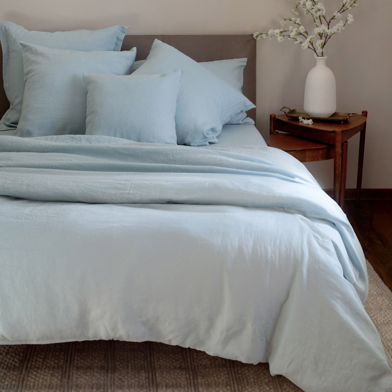 100% French Linen Duvet Cover, Twin Duvet Cover, Wave