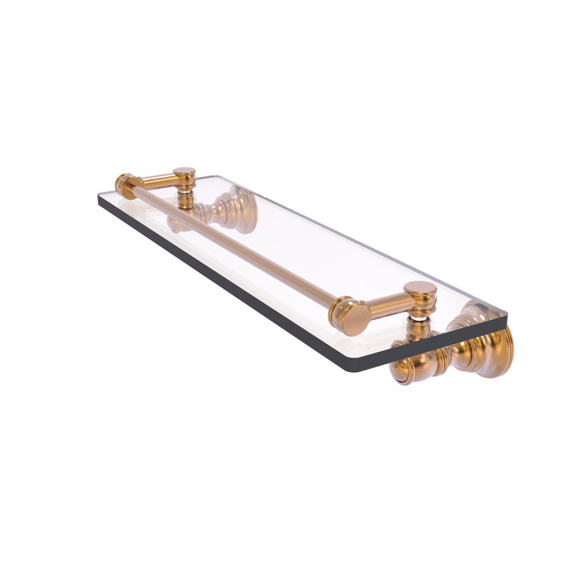 Tablette en verre Freyja, H 3,3 po x l 16 po x P 5,54 po, Bronze brossé