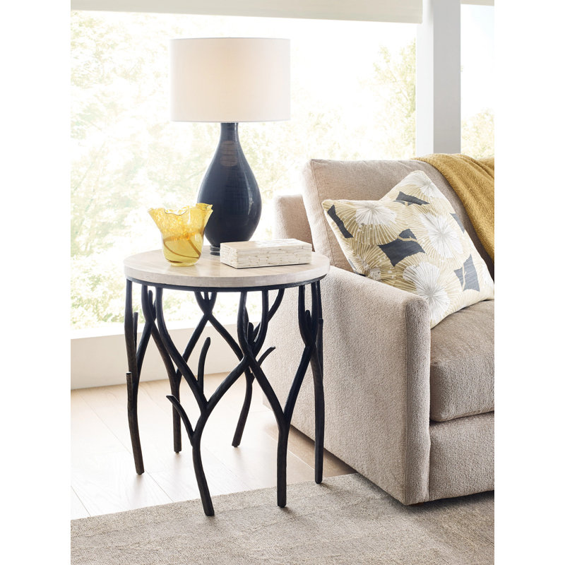 Stone Top End Table