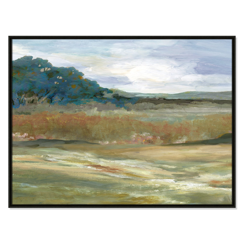 Après-midi, reproduction de paysage par Carol Robinson, Espresso, H 31,5 po x l 41,5 po