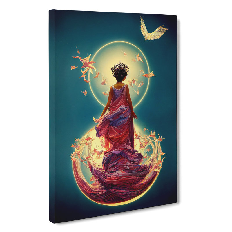 Angelic Woman - Wrapped Canvas, 50cm H x 35cm W x 3cm D