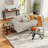 3 Piece Tempered Glass Surface Coffee Table Set, Decor Coffee Table Round End Side Table with Sturdy Construction for Living Room