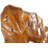 Brown Teak Wood Leaf Handmade Live Edge Decorative Sculpture, 19" x 10" x 62"