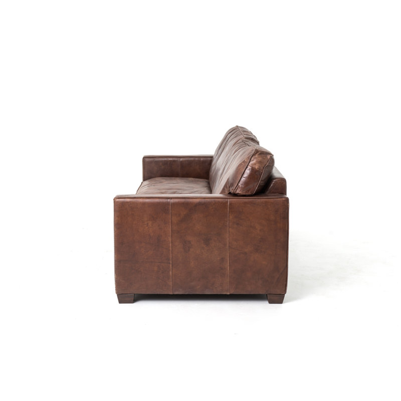 Larkin Loveseat, Cigar Genuine Leather