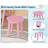 Kids Vanity Set with Lights & Stool, Bear-Shaped Makeup Table with Touch LED Mirror, Wooden Princess Dress Up Table for Girls 3-8 Years, Playroom Bedroom Decor-416750778