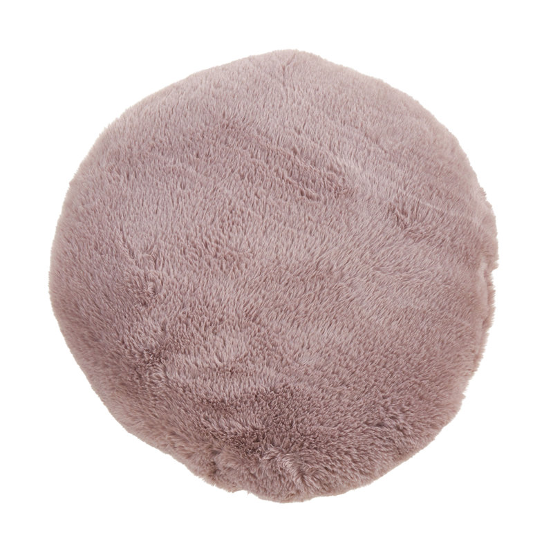 Round Throw Pillow, Brown