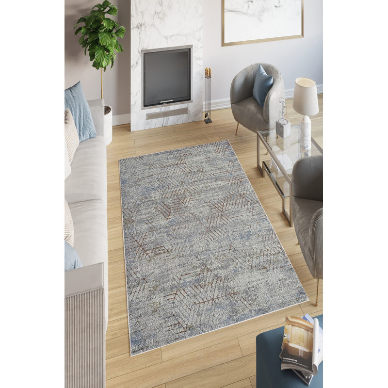 Stylish Hall Carpet (3.3 x 6.6 ft), 100% Polyester, 650 g/m² | Antibacterial, Eco-Friendly, Non-Slip PVC Dot Underside, 0.2 in Pile Height | Machine Washable, Perfect for Living Rooms & Entryways, Durable & Easy Care