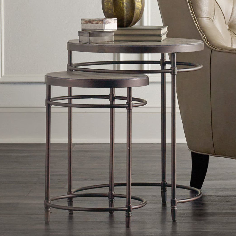 St. Armand Solid Wood Nesting End Table