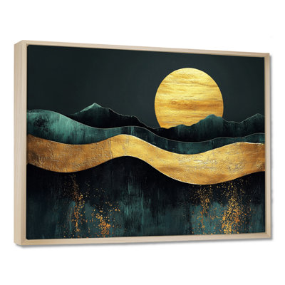 «Sunrise On Forest And Peaks Solitude Horizon II», art mural abstrait