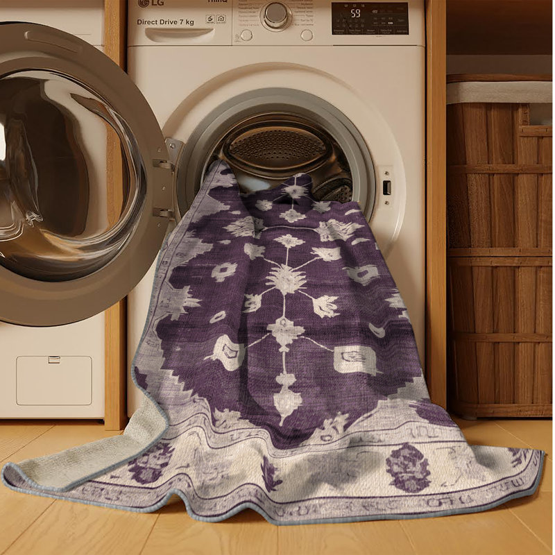 Tapis brun lavable à la machine, Rectangulaire 2 pi x 3 pi