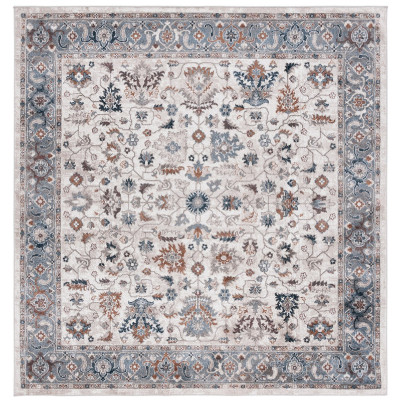 Bayside Performance Machine Washable Oriental Rug, Square 6'7"