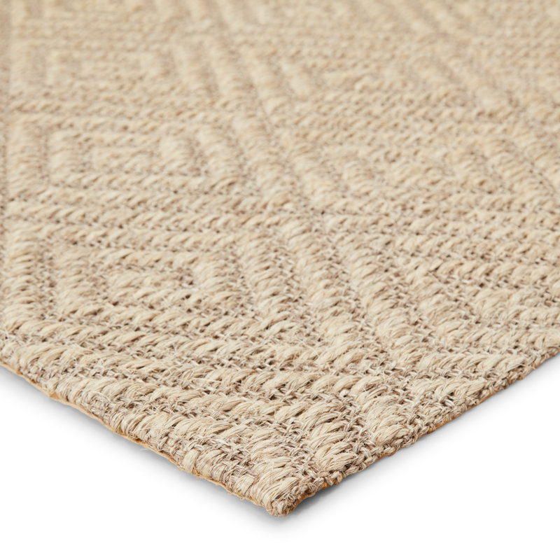 Naturals Tobago Jute / Sisal Geometric Area Rug, Rectangle 2' x 3'