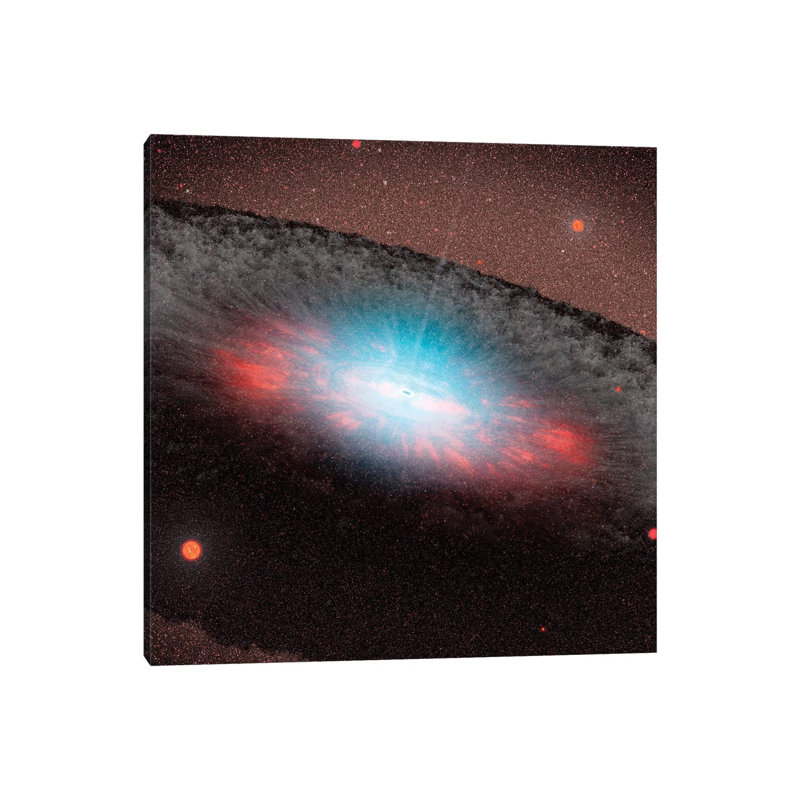 A Supermassive Black Hole at the Center of a Galaxy 1 Piece Wrapped Canvas Wall Art, 66.04 cm H x 66.04 cm W x 1.91 cm D