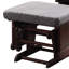 Fauteuil coulissant avec repose-pieds gris et cerise