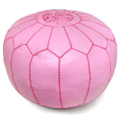 Cherise Moroccan Leather Pouf
