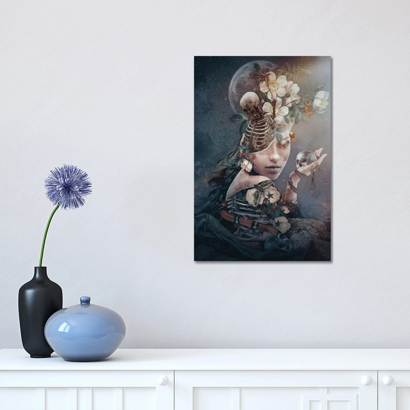 « Moonlight Beauty » par Riza PEKER-impression d’art graphique, Pas de tapis, Toile tendue, H 18 po x l 12 po x 1,5 po
