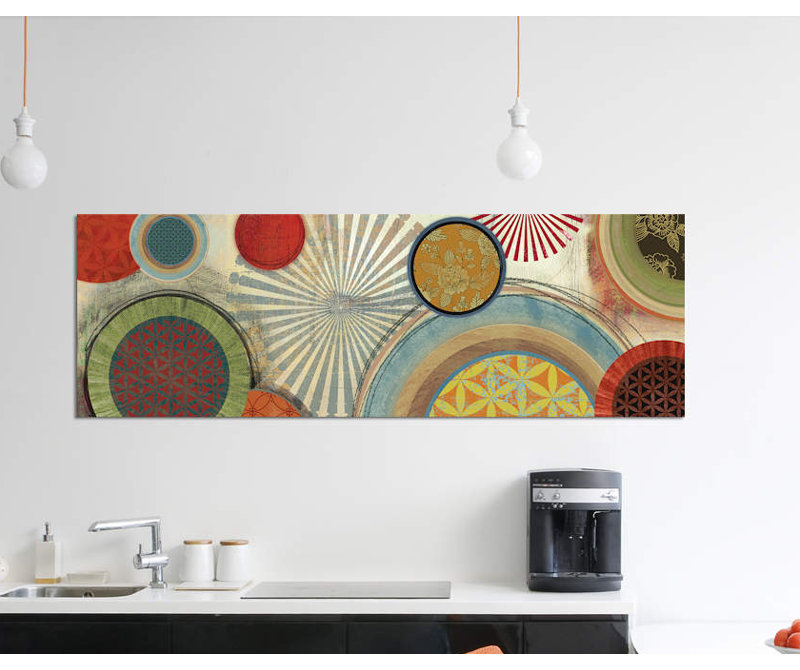 «Commotion II» par Tom Reeves - Estampe numérique sur toile tendue avec châssis, H 16 po x l 48 po x P 1,5 po, Toile tendue
