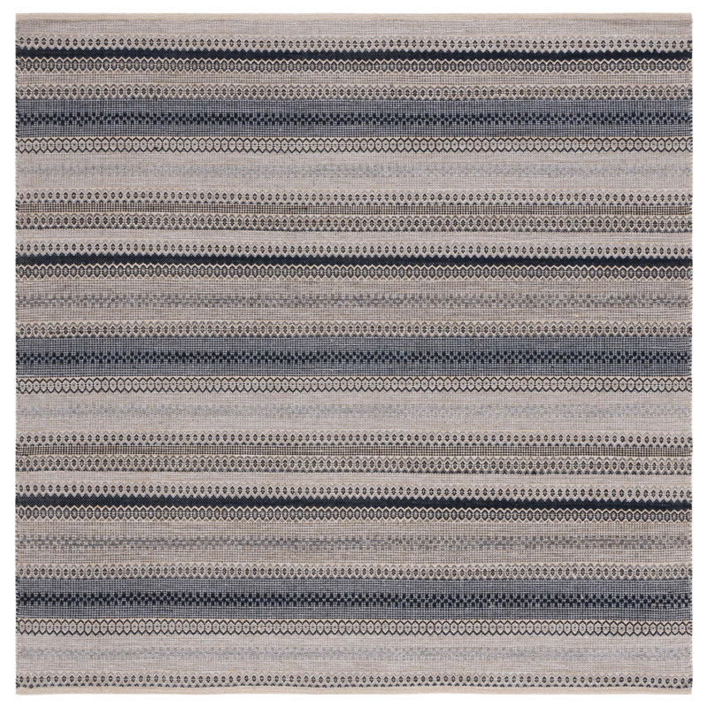 Tapis rayé en coton Montauk, Carré 6 pi