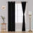 Bix Solid Blackout Thermal Grommet Curtain Panels-581387652-581387672