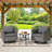Aldos All Weather Outdoor Patio Swivel Rocker Conversation Set With Thick Cushions and Table