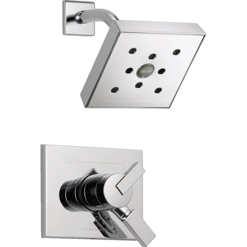 Vero Pressure-Balanced Shower Faucet Trim with Lever Handles and H2okinetic Technology, Chrome