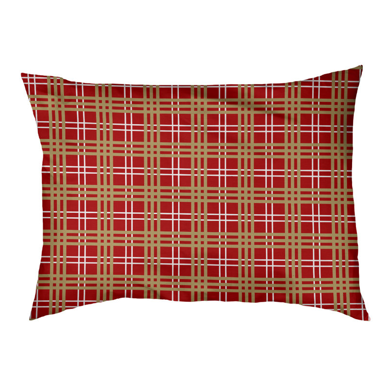 Coussin d’intérieur de luxe San Francisco football, Petit (l 28 po x P 18 po x P 4 po), Rouge/blanc/or